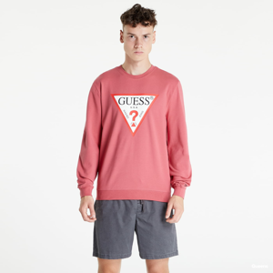 Mikina GUESS Triangle logo Sweatshirt růžové