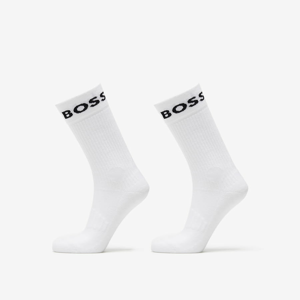 Ponožky Hugo Boss 2-Pack of Quarter-Length Socks in Stretch Fabric White