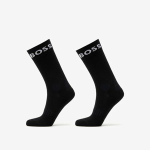 Ponožky Hugo Boss 2-Pack of Quarter-Length Socks in Stretch Fabric Černé