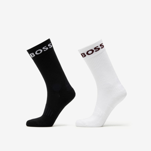 Ponožky Hugo Boss 2-Pack of Short Logo Socks In Cotton Blend Černé/Bílé
