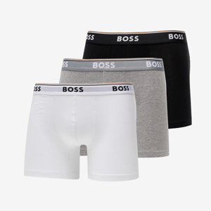 Hugo Boss 3-Pack of Stretch-Cotton Boxer Briefs With Logos Bílé/Šedé/Černé