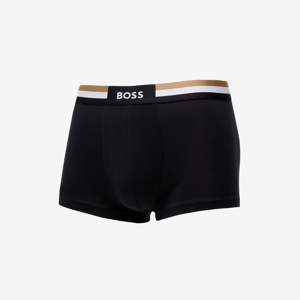 Hugo Boss Cotton-Blend Trunks With Signature-Stripe Waistband Černé