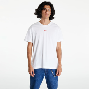 Tričko s krátkým rukávem Hugo Boss Relaxed-Fit Linked T-Shirt Bílé