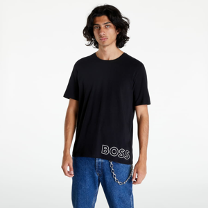´Pánské pyžamo Hugo Boss Stretch-Cotton Pyjama Outline Logo T-Shirt Černé