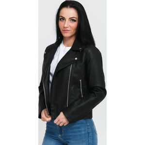 Podzimní bunda JJXX Gail Faux Leather Biker Jacket černá