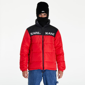 Pánská zimní bunda Karl Kani Retro Block Reversible Puffer Jacket Červená/Černá