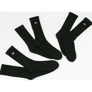 Ponožky LACOSTE 3Pack Crew Cut Socks černé
