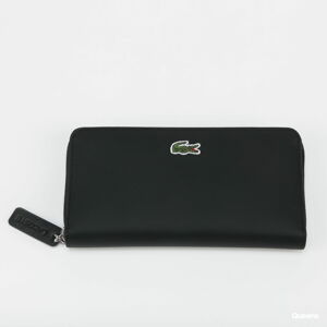 Peněženka LACOSTE Concept Petit Piqué 12 Card Zip Wallet černá