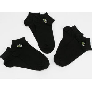 Ponožky LACOSTE Low-Cut Cotton Socks 3-Pack černé