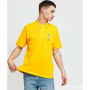 Polo tričko LACOSTE Men’s Lacoste x Polaroid Coloured Crocodiles Classic Fit Polo Shirt tmavě žluté