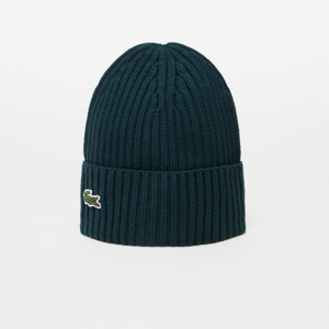 Kulich LACOSTE Ribbed Wool Beanie Green