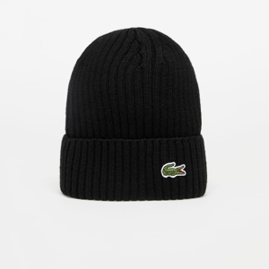 Kulich LACOSTE Ribbed Wool Beanie Black