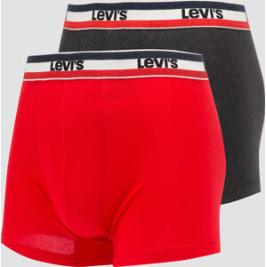 Levi's ® 2Pack Boxer Brief červené / melange tmavě šedé