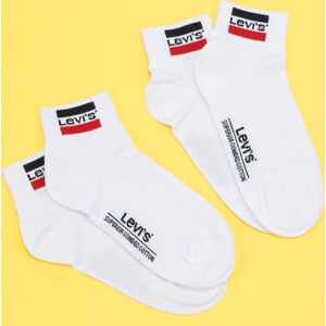 Ponožky Levi's ® 2Pack Mid Cut Sport Logo bílé