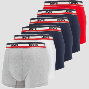 Levi's ® Logo Box 6Pack navy / bílé / šedé / červené