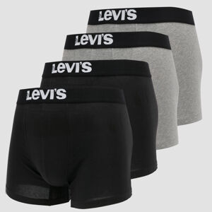 Levi's ® Solid Basi Boxer 4Pack melange šedé / černé