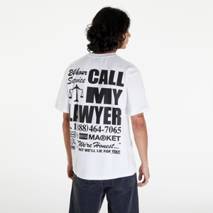 Tričko s krátkým rukávem Market 24 Hr Lawyer Service Pocket Tee Bílé