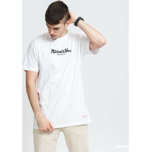 Tričko s krátkým rukávem Mitchell & Ness Branded Pinscript Tee bílé