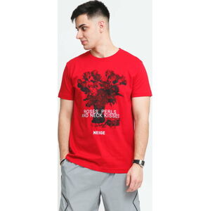Tričko s krátkým rukávem Neige Roses Tee červené