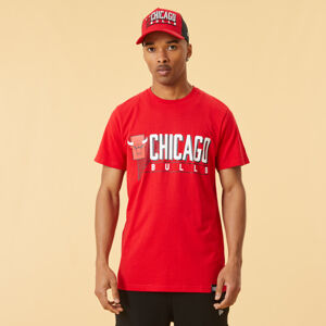 Tričko s krátkým rukávem New Era Chicago Bulls Triangle Logo Red T-Shirt červené