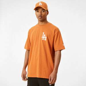Tričko s krátkým rukávem New Era LA Dodgers Logo Brown Oversized T-Shirt Orange