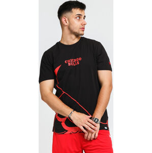 Tričko s krátkým rukávem New Era NBA Enlarged Logo Tee Bulls černé