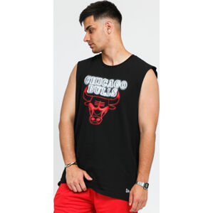 Tričko s krátkým rukávem New Era NBA Neon Sleeveless Tee Bulls černé