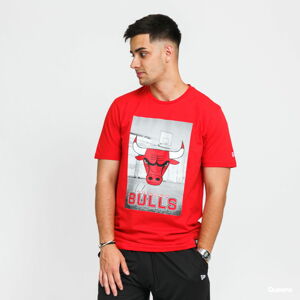 Tričko s krátkým rukávem New Era NBA Photographic Tee Bulls červené