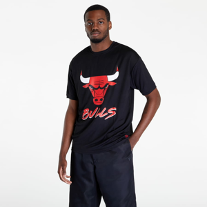 Tričko s krátkým rukávem New Era NBA Script Mesh Tee Chicago Bulls Černé
