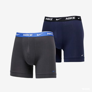 Nike Cotton Strech Boxer Brief 2-Pack Šedé/Navy