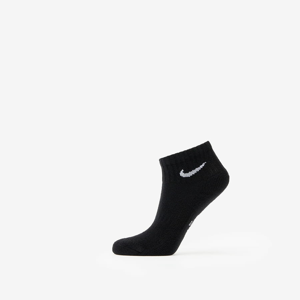 Nike Everyday Big Kids' Cushioned Ankle Socks 3-Pack Black/ White