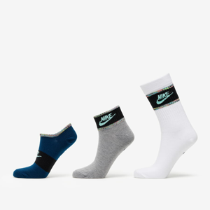 Ponožky Nike Everyday Essentials Multi-Height Socks 3-Pack Bílé/Šedé/Modré