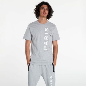 Tričko s krátkým rukávem Nike Jordan Paris Saint-Germain Men's T-Shirt Dark Grey Heather/ White/ Black