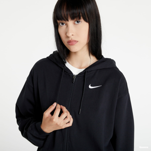 Dámská mikina Nike Nike NSW Women's Jersey Oversized Full-Zip Hoodie Black/ White