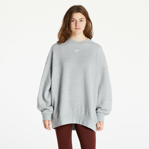 Dámská mikina Nike Over-Oversized Fleece Crew Sweatshirt Dk Grey Heather/ White
