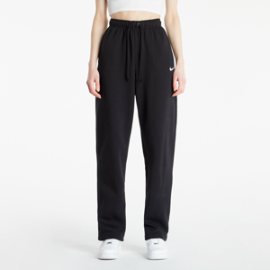 Tepláky Nike Women's Mid-Rise Open Hem Fleece Pants Black/ White