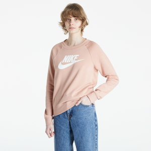 Dámská mikina Nike Sportswear Essential Women's Fleece Crew Rose Whisper/ White