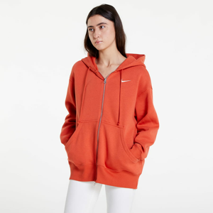 Dámská mikina Nike Sportswear Phoenix Fleece Women's Oversized Full-Zip Hoodie Mantra Orange/ Sail