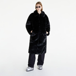 Podzimní bunda Nike Sportswear Women's Faux Fur Long Jacket Black/ Dk Smoke Grey/ Sail
