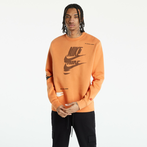 Mikina Nike Sportwear Essentials Fleece Crew oranžová