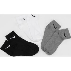 Ponožky Nike U NK Everyday Cash Ankl 3Pack 132 melange šedé / černé / bílé