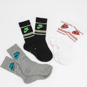 Ponožky Nike U NK NSW Everaday Essential Crew bílé / šedé / černé