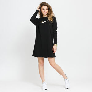 Šaty Nike W NSW LS Dress Print černé