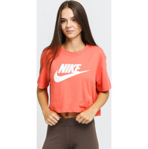 Dámské tričko Nike W NSW Tee Essential Crop Icon lososové