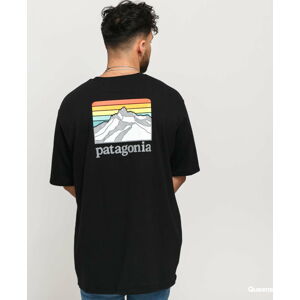Tričko s krátkým rukávem Patagonia M's Line Logo Ridge Pocket Responsibili Tee černé