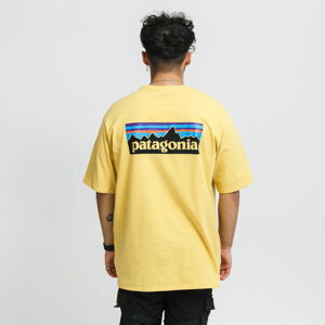 Tričko s krátkým rukávem Patagonia M's P6 Logo Responsibili Tee žluté