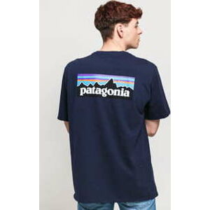 Tričko s krátkým rukávem Patagonia M's P6 Logo Responsibili Tee Navy