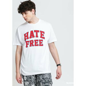 Tričko s krátkým rukávem PLEASURES Hate Free Tee bílé