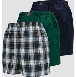 Polo Ralph Lauren 3Pack Classic Cotton Boxers tmavě zelené / navy / modré / bílé / šedé