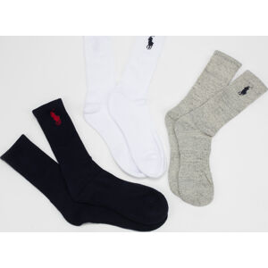 Ponožky Polo Ralph Lauren 3Pack Classic Sport Socks navy / bílé / melange šedé